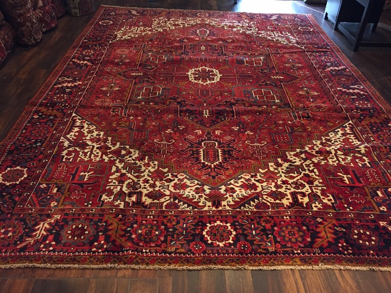 Vegtable Dye Genuine Hand Knotted Serapi Heriz Area Rug Carpet 10’x13’8”,#2872 gallery