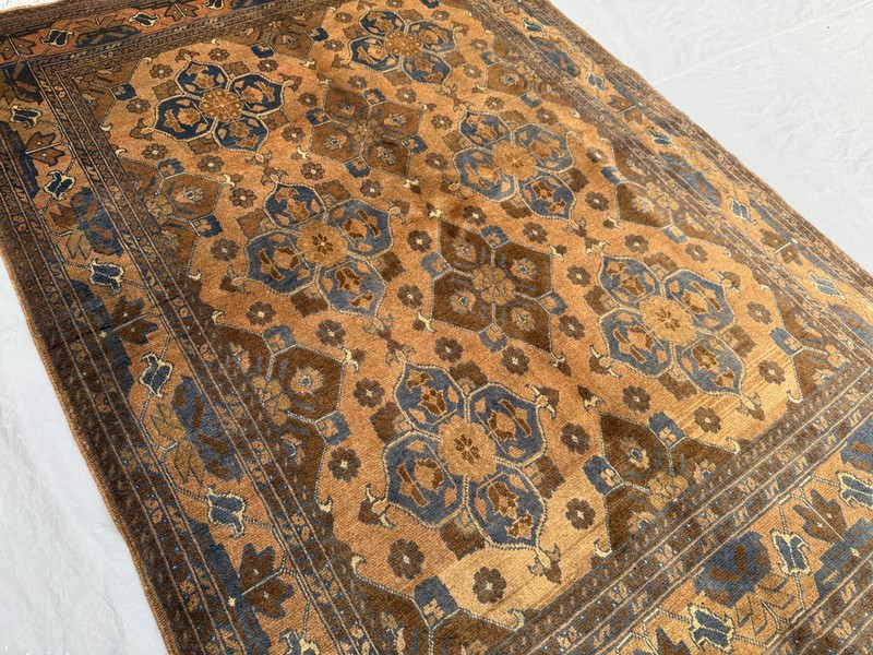 5' x 7' Vintage Afghan Hand-Knotted Turkmen Bokhara Rug Soft Wool Area Carpet gallery