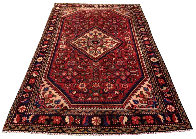 Genuine Hand Knotted Vintage Hamidoun Wool Area Rug 5.2 x 3.5 Ft gallery