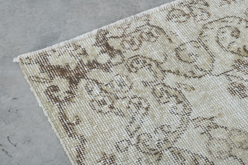 Oushak Runner Rugs Turkish Hand-Knotted Hallway Carpet Vintage Rug 2x7 ft 717 gallery