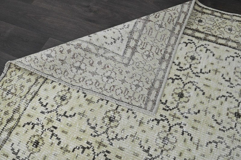 Oushak 5x8,Turkish Rug,vintage,anatolian,BEIGE,kilim,Bohemian,handmade,wool gallery