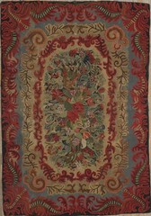 8X10 Antique American Hooked Wool Area Rug 1935