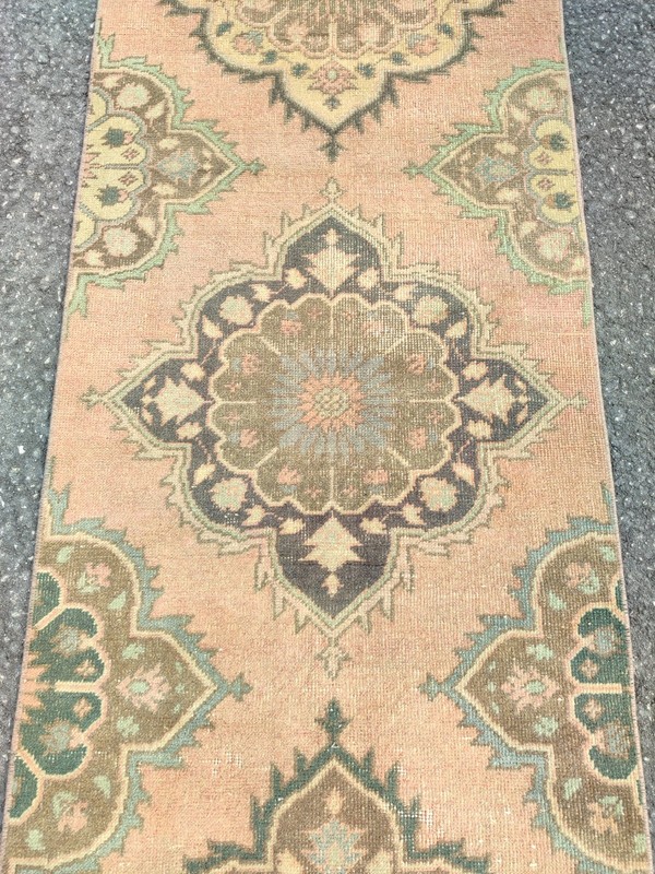 23 ft extra long runner rug stair hallway, Long runner Turkish vintage 2x23 3x23 gallery