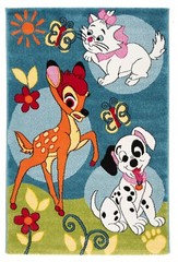 Carpet 59 1/8×39 3/8 in Kids Bambi Maschinengewebter Fine Rug Blue