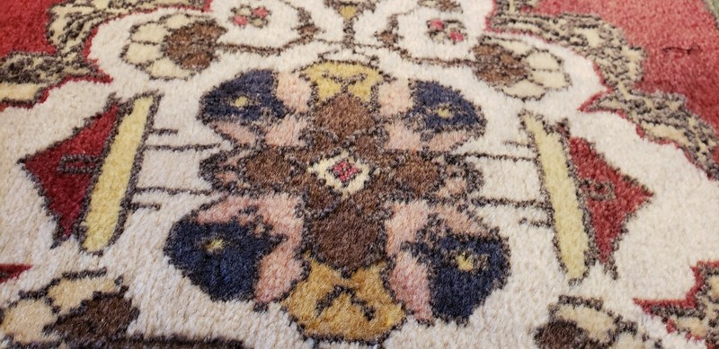 Beautiful Vintage 1940-1950's Wool Pile, Henna Dye,Tribal Rug 1’8”x 3’2” gallery