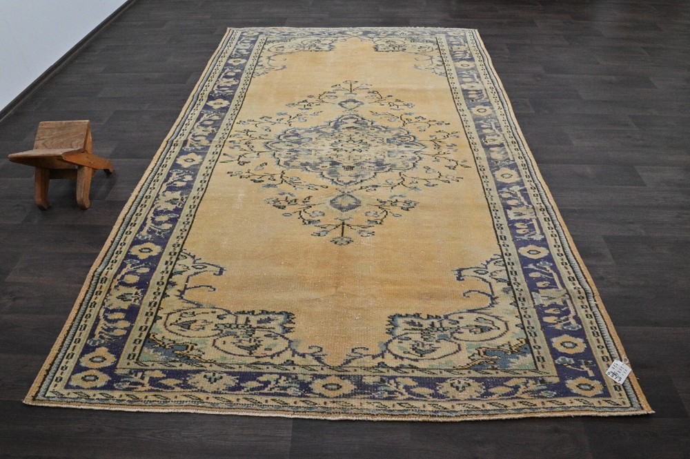 Oushak Turkish Vintage Rug 6x10 Kilim Rug Anatolian Handmade Boho Decor ORANGE