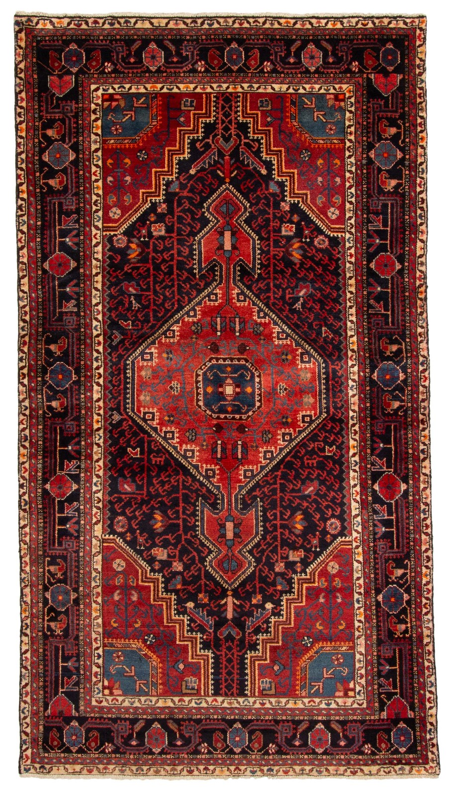 Vintage 4'3" x 7'10" Traditional Hand Knotted Vegetable Dye Wool Area Rug gallery