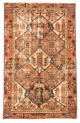Vintage Traditional Hand-Knotted Area Rug 3’11” x 6’5″ Oriental Wool Carpet