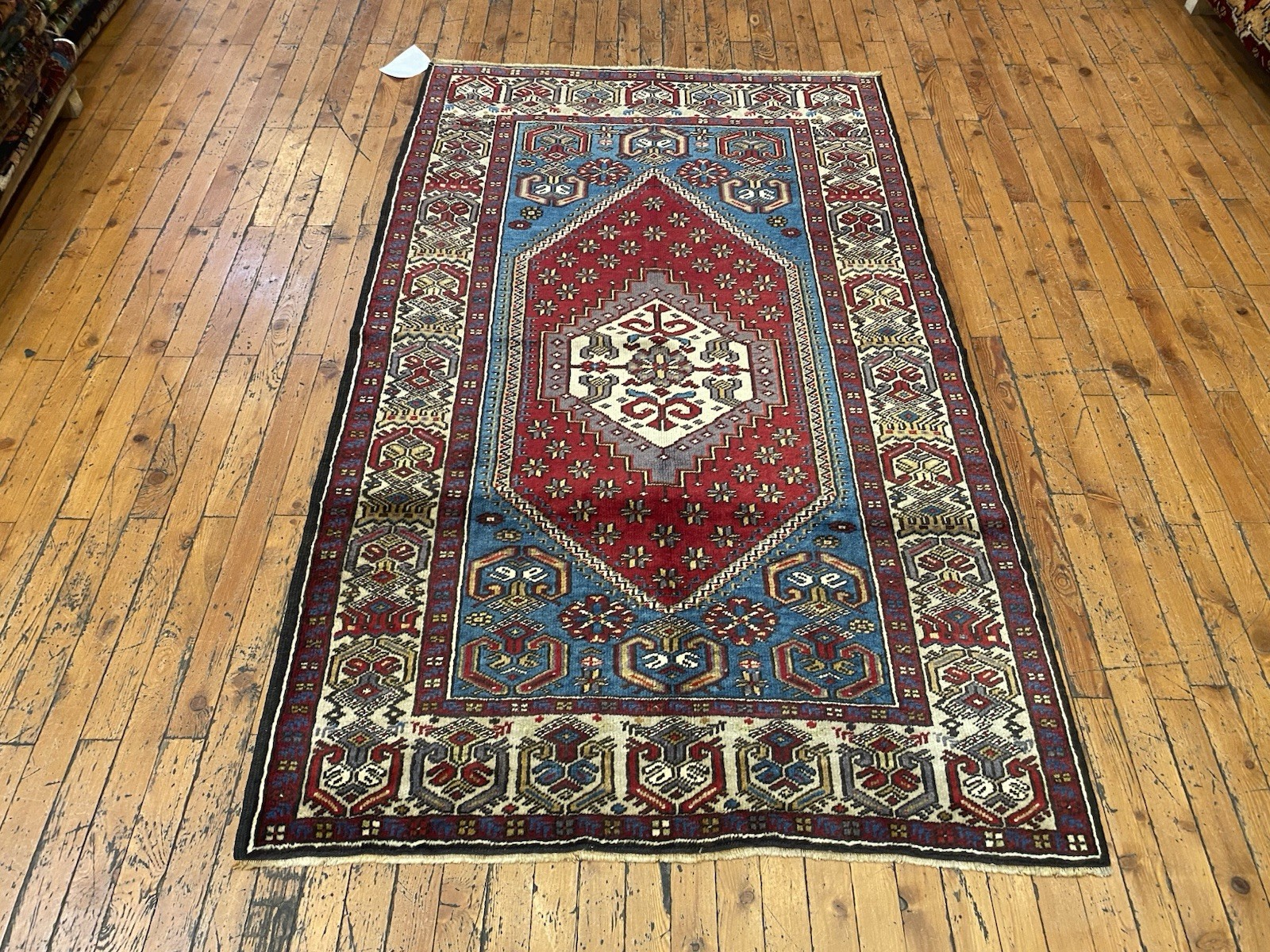 Antique 1900-1939s Exclusive Turkish Wool Pile Carpet 3'4"×5'6" gallery