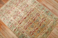Antique Authentic Angora Turkish Oushak Ushak Rug Size 3’2”x4’2”