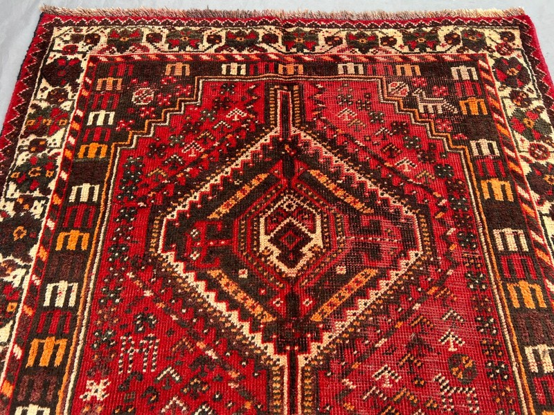 3'5x4'10 ft Vintage Handwoven Persian Inspired Tribal Rug, Bohemian Home Decor gallery