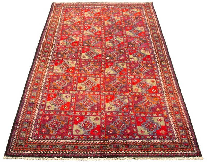 Vintage Geometric Area Rug 5'7" x 10'8" Traditional Hand-Knotted Wool Carpet gallery
