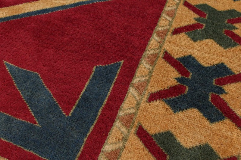 Vintage Geometric Area Rug 5'0" x 6'9" Traditional Hand-Knotted Wool Carpet gallery