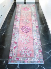 Turkish Runner Rug, Hand Made Rug, Tribal Wool Rug, Short Runner Rug 3 x 8 ft