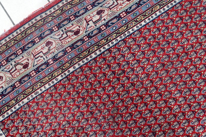 Handmade vintage Indian Seraband rug 6.6' x 8.2' (204cm x 252cm) 1970s - 1C1062 gallery