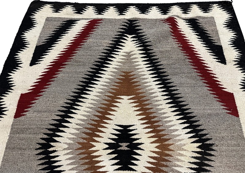 5x7 Vintage Navajo Eye Dazzler Handwoven Wool Rug Gray Southwestern 148cmx198cm gallery