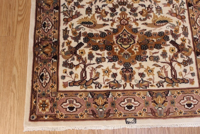_HAND-MADE_RUG. Bukhara Turkmen design LIGHT BROWN wool area rug gallery