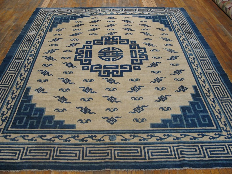 8X10 Antique Chinese Mongolian Design Wool Area Rug 1860 gallery