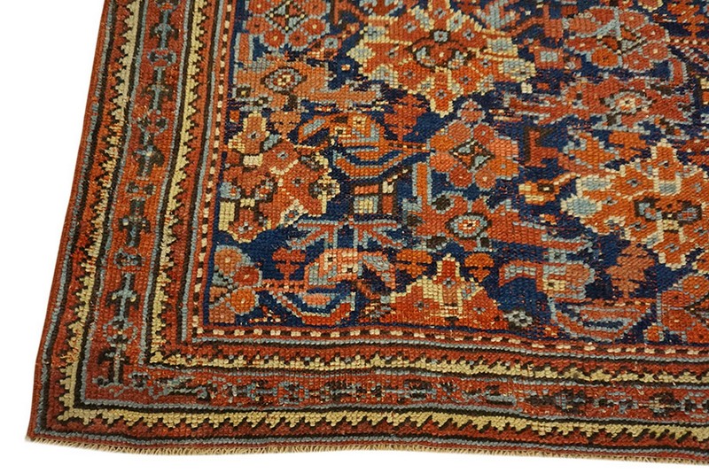 8'x14' Blue Tribal Design Mid 19th Century Antique Turkish Oushak Rug gallery