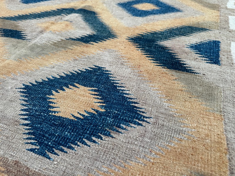 WIDE ANTIQUE RUNNER RUG KILIM HANDMADE 5x18 handwoven oriental turkish vintage gallery