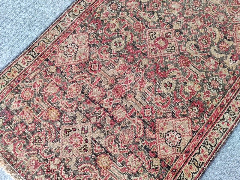 Rare 2x7 Heriz Runner Rug Narrow, Skinny Antique Runner 2x8 Karaja vintage gallery