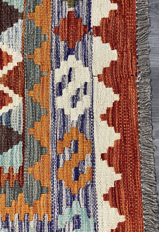 Vintage Kilim Traditional Hand Made Oriental Wool Kilim 5ftx3.2ft 159cmx102cm gallery