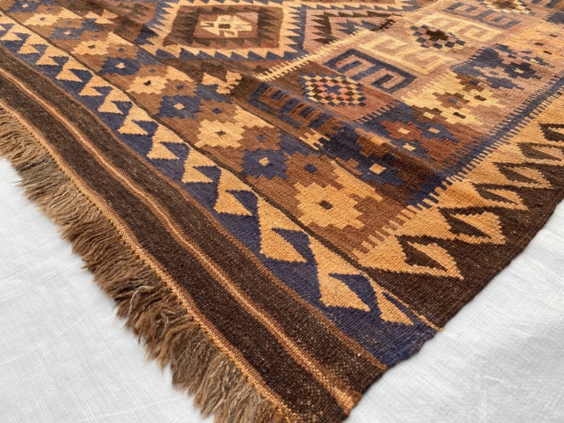 8x12 ft Faded Handwoven Afghan Ghalmori Turkmen Traditional Wool Tribal Area Rug gallery