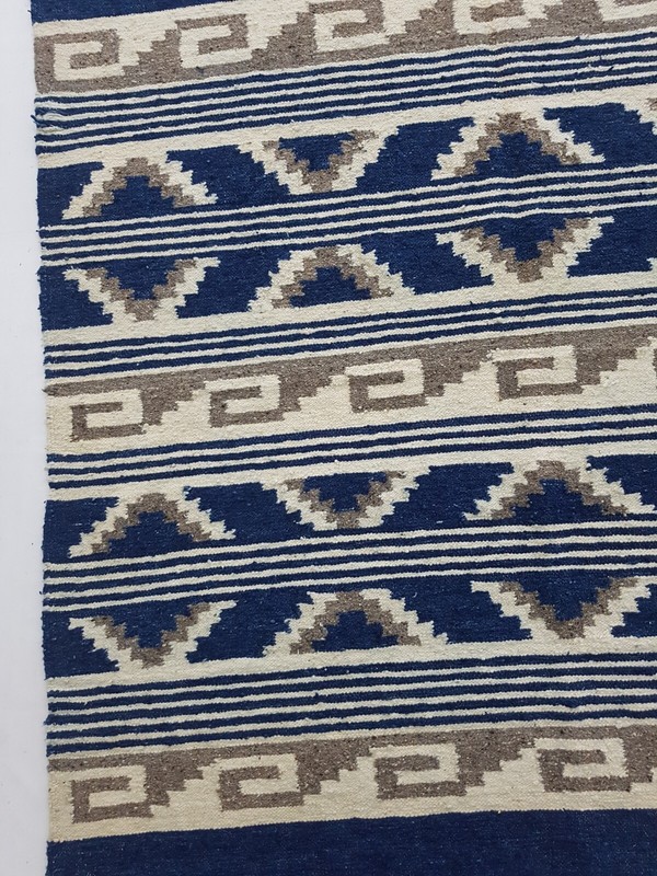 Vintage Handmade Traditional Toned American Kilim Floor Rug Carpet 188x168 cm gallery