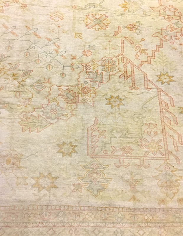 Antique Turkish Oushak Rug, 12'3 X 15'10 E23169 gallery