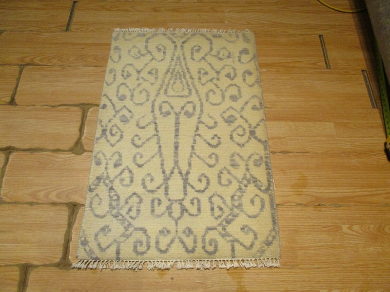 2x3 Modern Agra ABC Collection Handmade-knotted Wool Rug #35 gallery