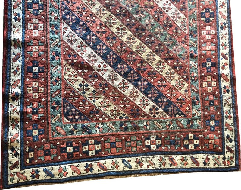 A Stunning Stripe Pattern 3' x 13' Caucasian Gendge Runner Rug gallery