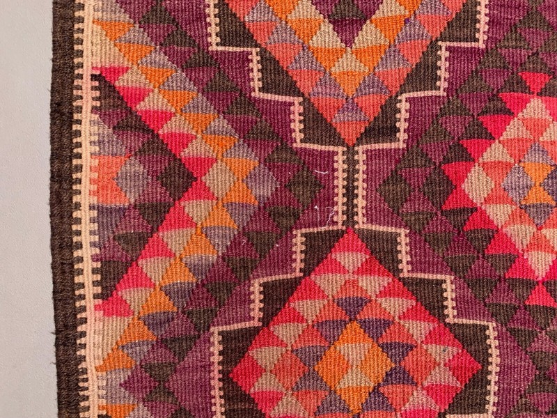 Old Turkish Kilim Runner 360x107 cm, Vintage Kelim Rug, Long and Narrow gallery
