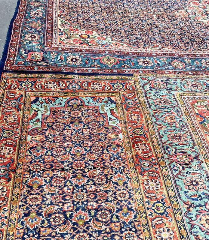 Auth: Antique Tabrize RARE Triclinium UNIQUE Organic Wool Beauty 10x14 NR gallery