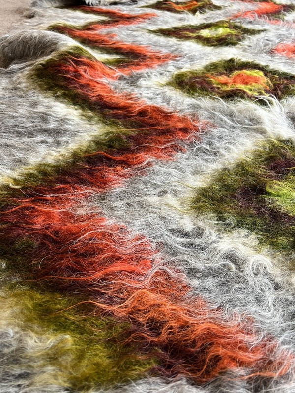 Boho Shag Pile Tulu Turkish Mohair Colorful Rug 6ft 10” by 4ft 3” Aprox. Hippie gallery