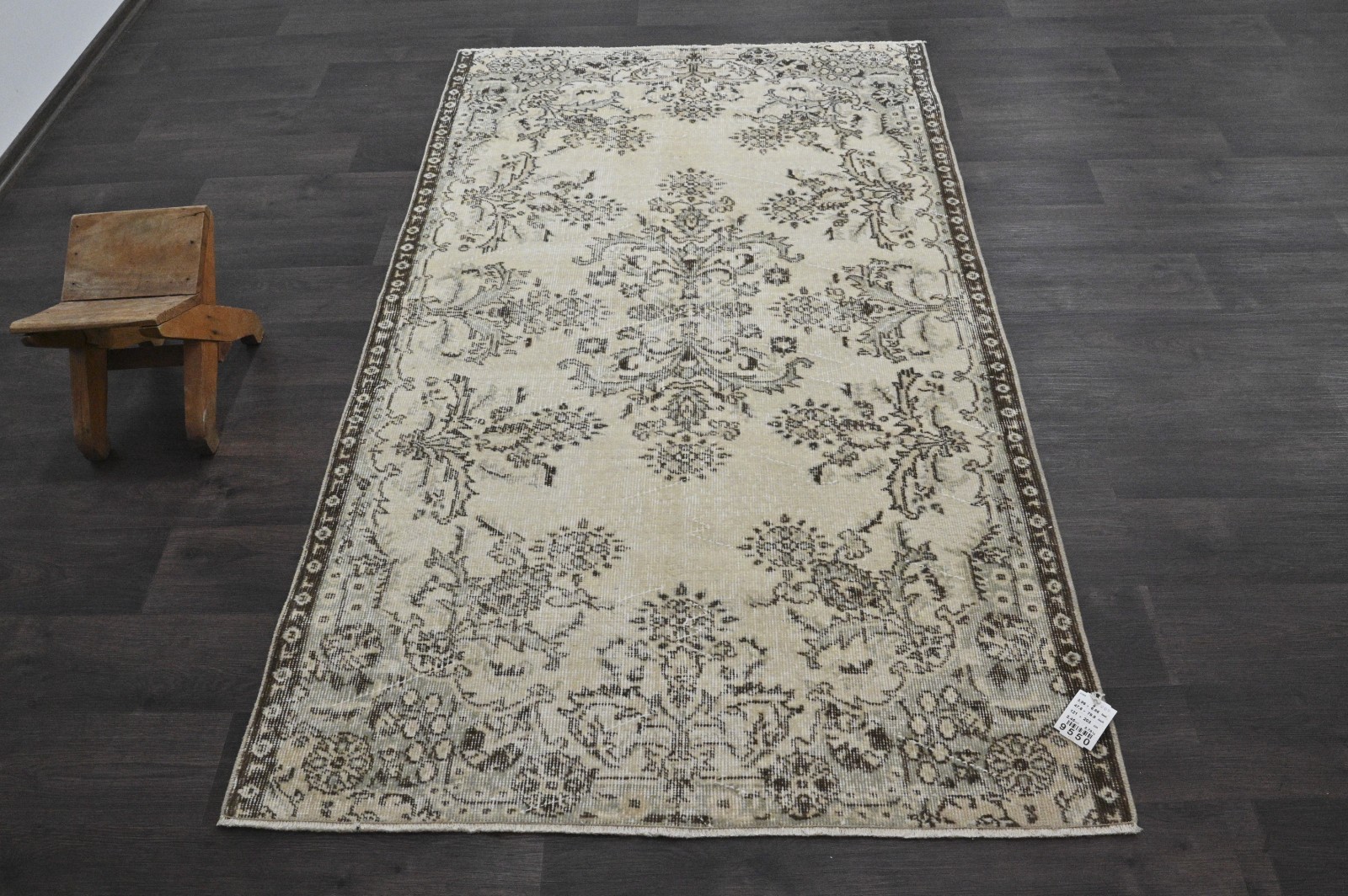 Oushak Turkish Vintage Rug 4x7 Kilim Rug Anatolian Handmade Boho Decor BEIGE gallery