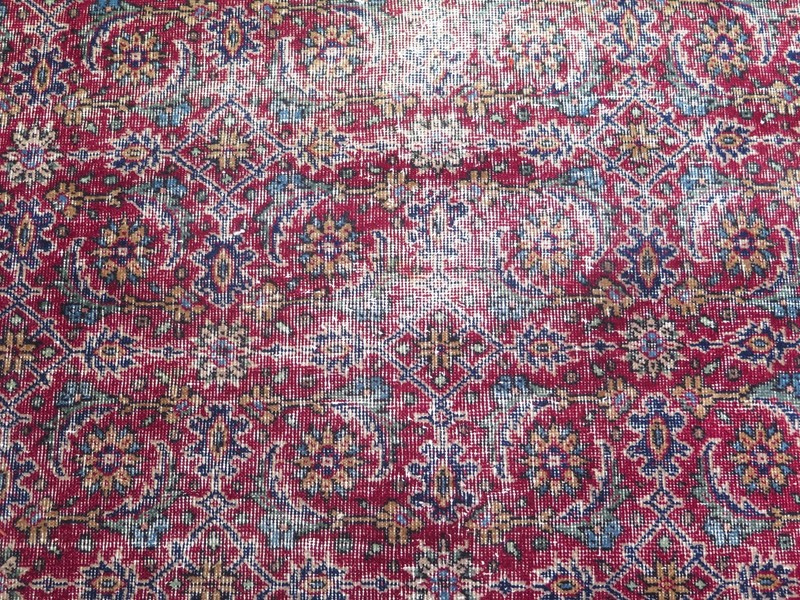 Vintage Anatolia Carpet, Burgundy Rug, Floor Carpet Handmade Large Rug 67"X110" gallery