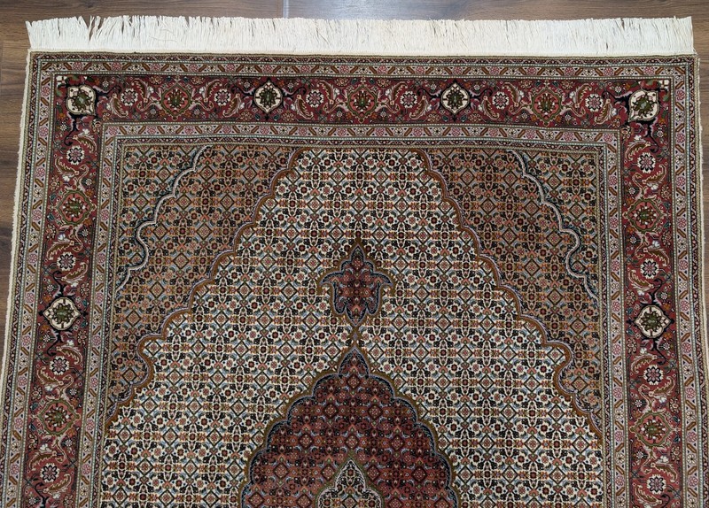 Per'sian Ta'briz Rug, Herati Pattern, Wool and Silk Highlilghts, Fine 270 KPSI gallery