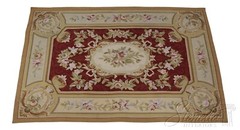 LF57745EC: French Aubusson Approx. 4×6 Area Throw Rug