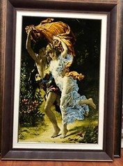 Authentic Hand Made Pictorial Rug Adam & Eve Rug