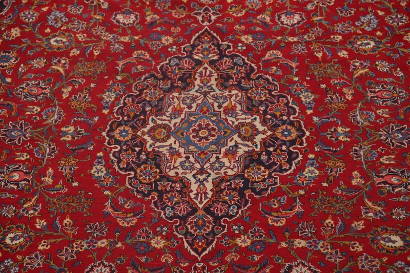 Large Traditional Red Area Rug 10x16 Ft Handmade Medallion Oriental Wool Carpet gallery