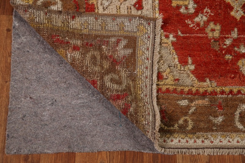 Pre-1900 Vegetable Dye Oushak Turkish Antique Rug 4x6 Hand-knotted Wool Carpet gallery
