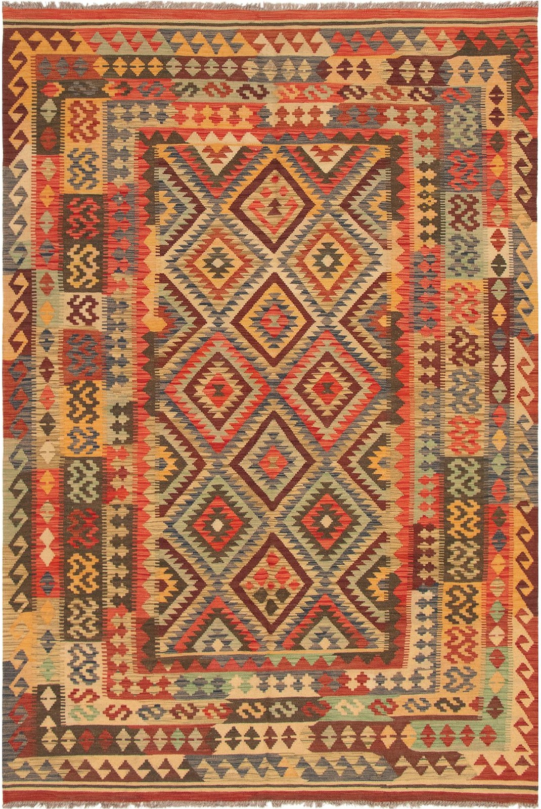 Vintage 6'8" x 9'10" Traditional Wool Hand Woven Oriental Area Rug gallery