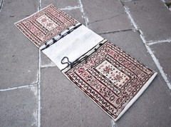 Antique Caucasian Rug 12” x 34” Collectors Item Soumak Shahsevan Saddlebag Rug