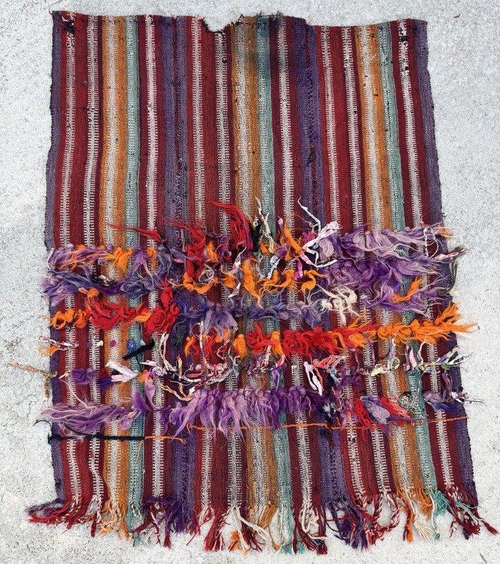 Shamanic Kilim Textile From Konya Cihanbeyli Made by Yörük Nomads - 133cm x 97cm gallery