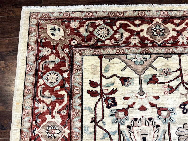 Peshawar Rug 10x14, Beige and Rust Red, Large Pak Per'sian Rug, Pakistani Rug gallery