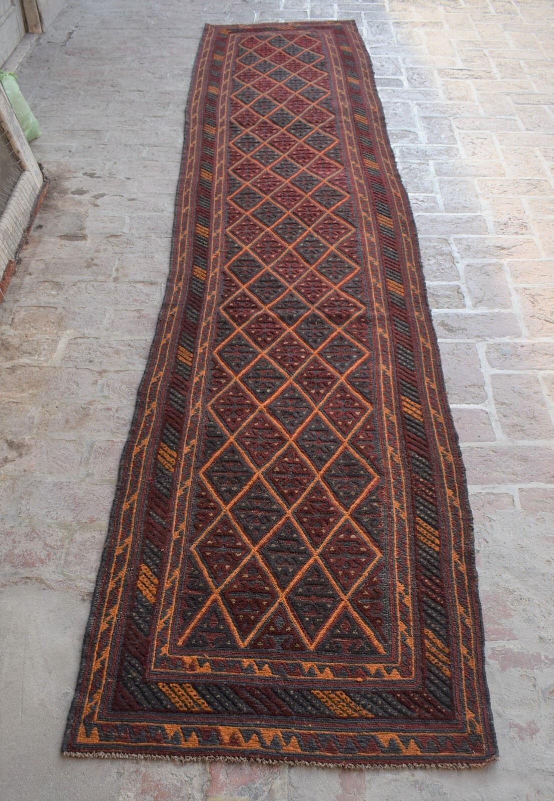3x13 Ft Vintage Handmade Afghan Moshvani Hallway Rug Persian Wool Tribal Runner gallery