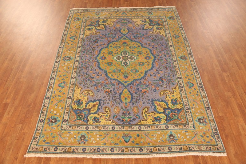Traditional Handmade Purple Wool Vintage Floral Living Room Rug Area Carpet 7x10 gallery