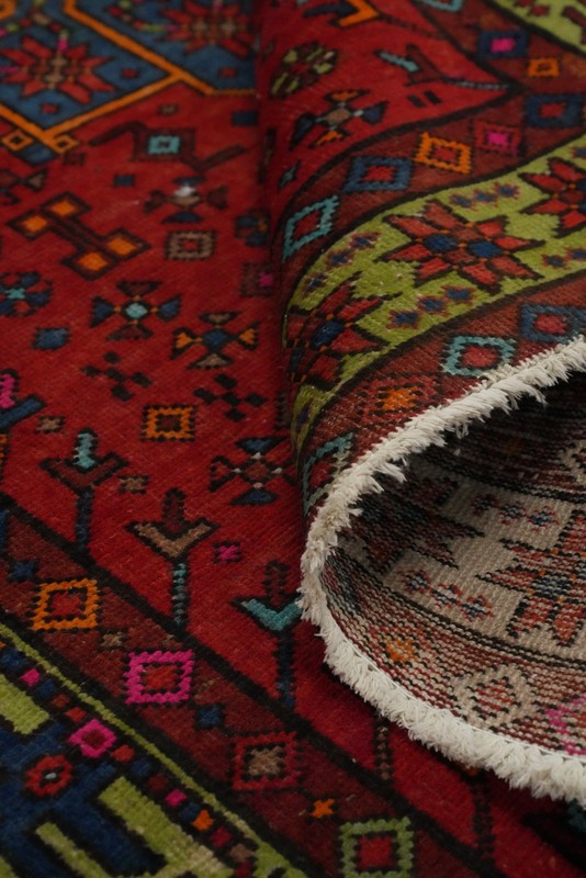 Red Wool Vintage Hand-knotted Tribal Traditional 11 ft Runner Rug 4x11 Carpet gallery