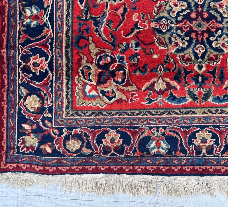Vintage Oriental Rug 4x6 Hand Knotted Traditional Wool Area Carpet 3.11x5.10 Ft gallery