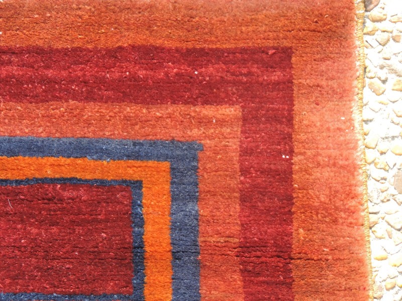 4x5ft. Afghan Chobi Akstafa Burgundy Wool Rug gallery